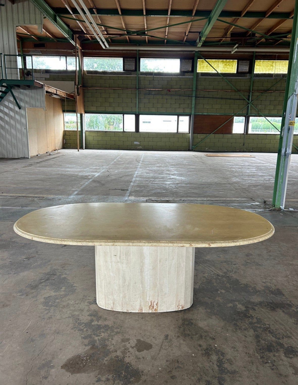 Travertin eettafel 2.00x1.00, Huis en Inrichting, Ophalen, Gebruikt