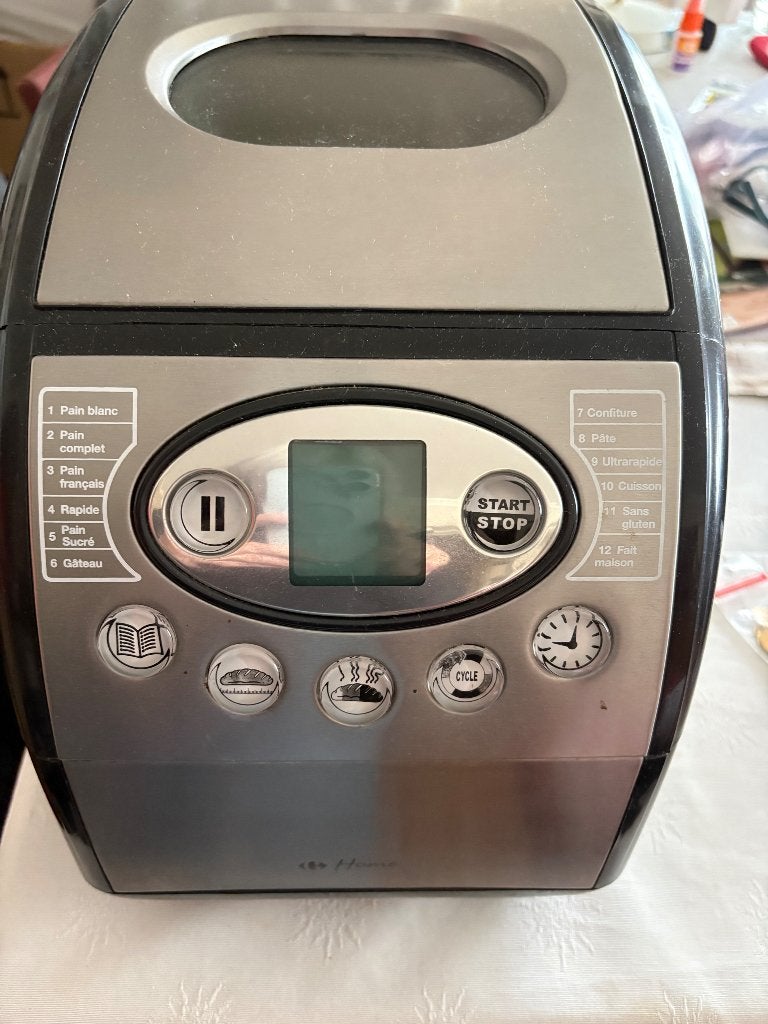 Machine à pain Carrefour Home HBM1228, Electroménager, Machines à pain, Fenêtre transparente, Comme neuf, Enlèvement, 1200 à 1600 grammes de pâte