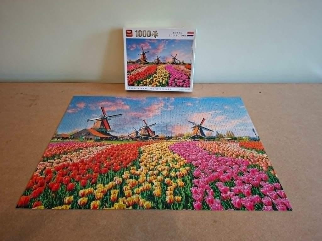 King puzzel: Zaanse schans Nederland (1000 stukken), Ophalen, 500 t/m 1500 stukjes, Gebruikt, Legpuzzel
