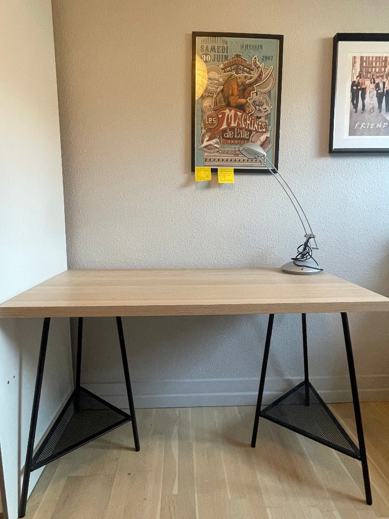 Bureau Ikea, Maison & Meubles, Bureaux, Comme neuf, Autres types, IKEA, Industriel, Bois, Beige, Démontable, Enlèvement