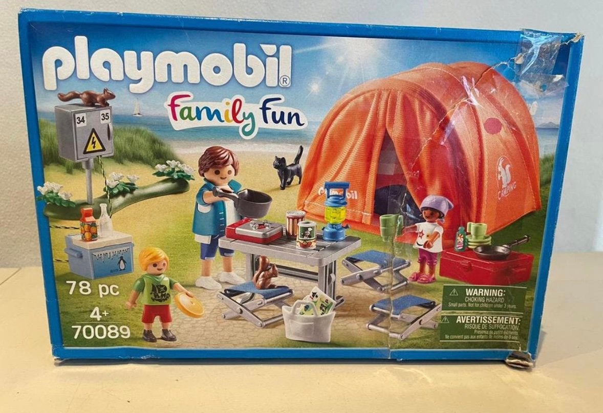 70089 kampeerders met tent, Ophalen of Verzenden, Zo goed als nieuw