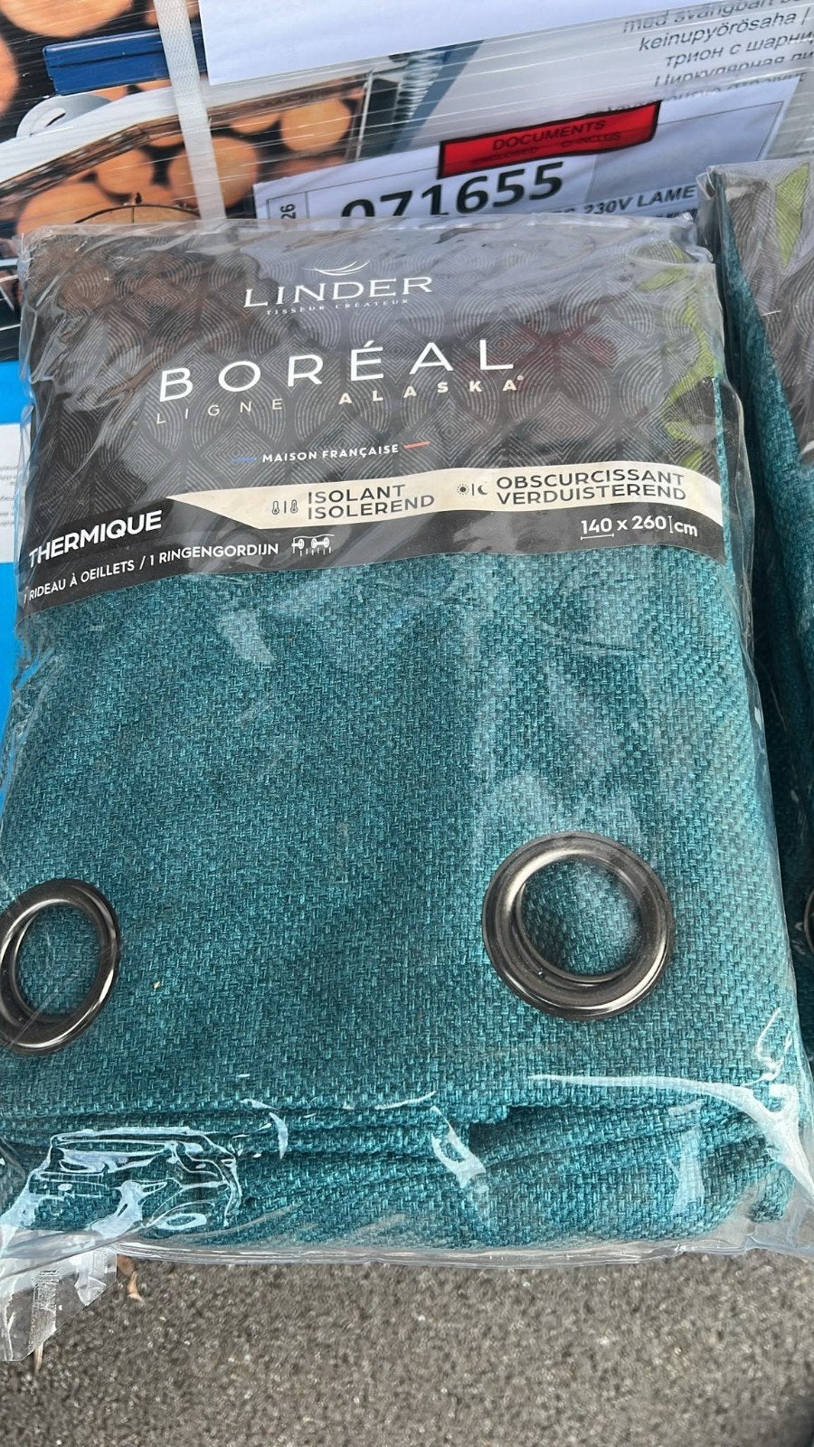 Boréal Linder thermisch verduisteringsgordijn blauw 260 x 14, Huis en Inrichting, Stoffering | Gordijnen en Lamellen, Blauw, Ophalen