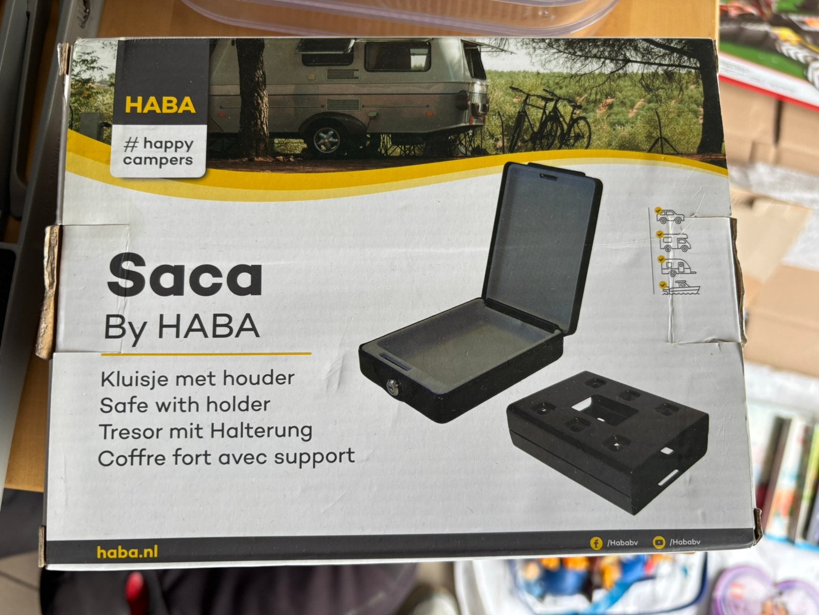 Kluisje met houder voor caravan ood, Enlèvement, Comme neuf