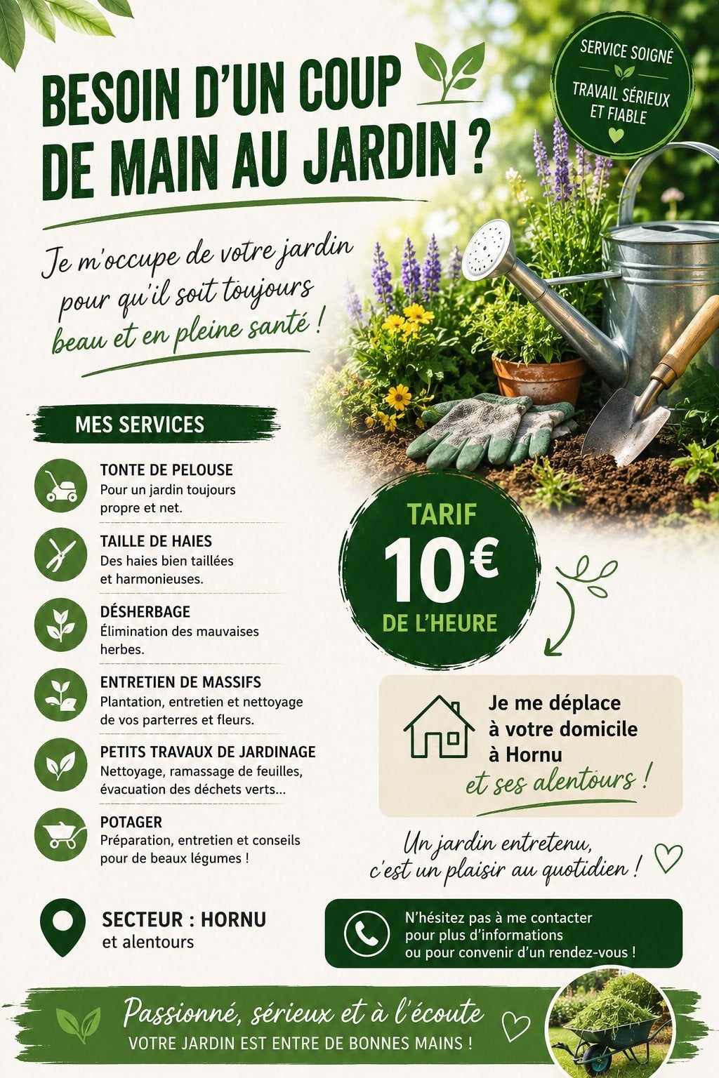 petit boulot, Tuin en Terras, Aarde en Mest