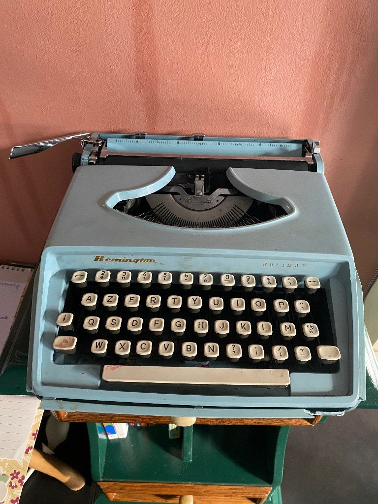 Vintage Remington Holiday typemachine – lichtblauw, Diversen, Ophalen of Verzenden, Gebruikt