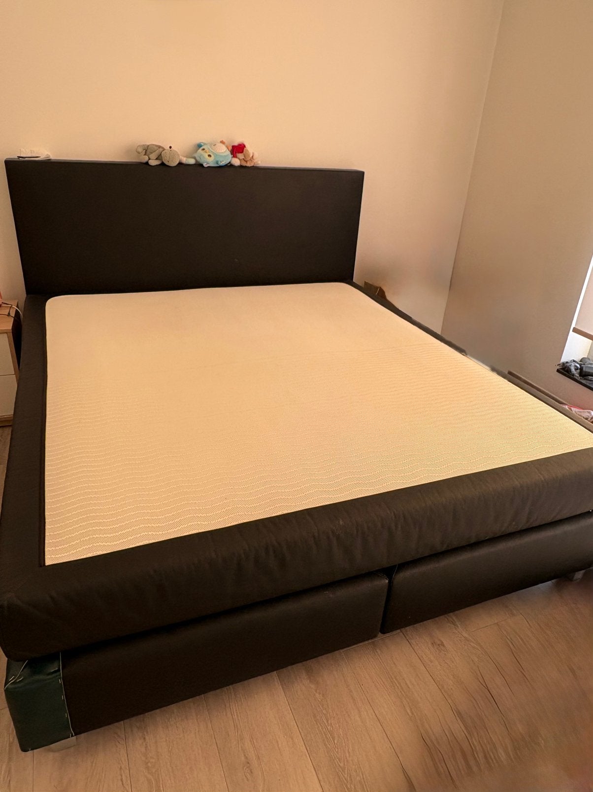 Boxspring 180x200, Huis en Inrichting, Slaapkamer | Boxsprings, Ophalen, Gebruikt, Zwart, Tweepersoons