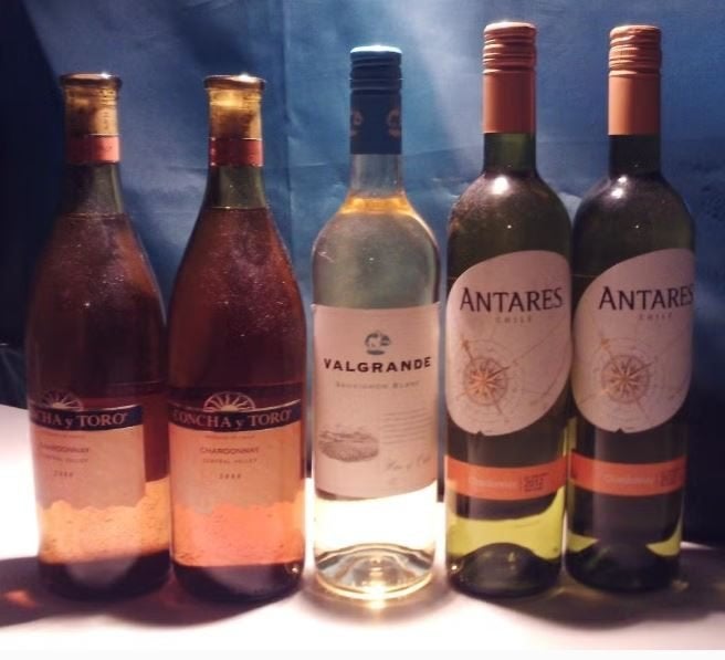 5x Chileense witte Wijn - 2000 en 2012, Collections, Vins, Enlèvement ou Envoi, Pleine, Comme neuf, Vin blanc