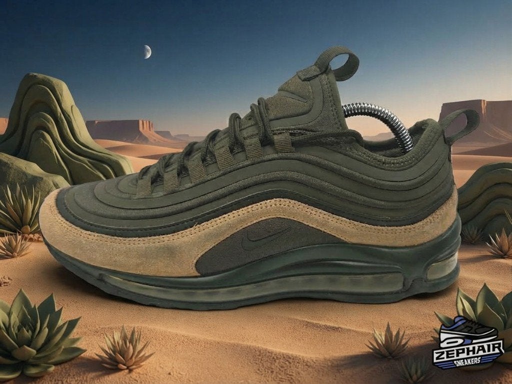 Nike Air Max 97 Ultra 'Cargo Khaki/Mushroom' EU44 2017, Kleding | Heren, Overige kleuren, Nike, Ophalen of Verzenden, Sneakers