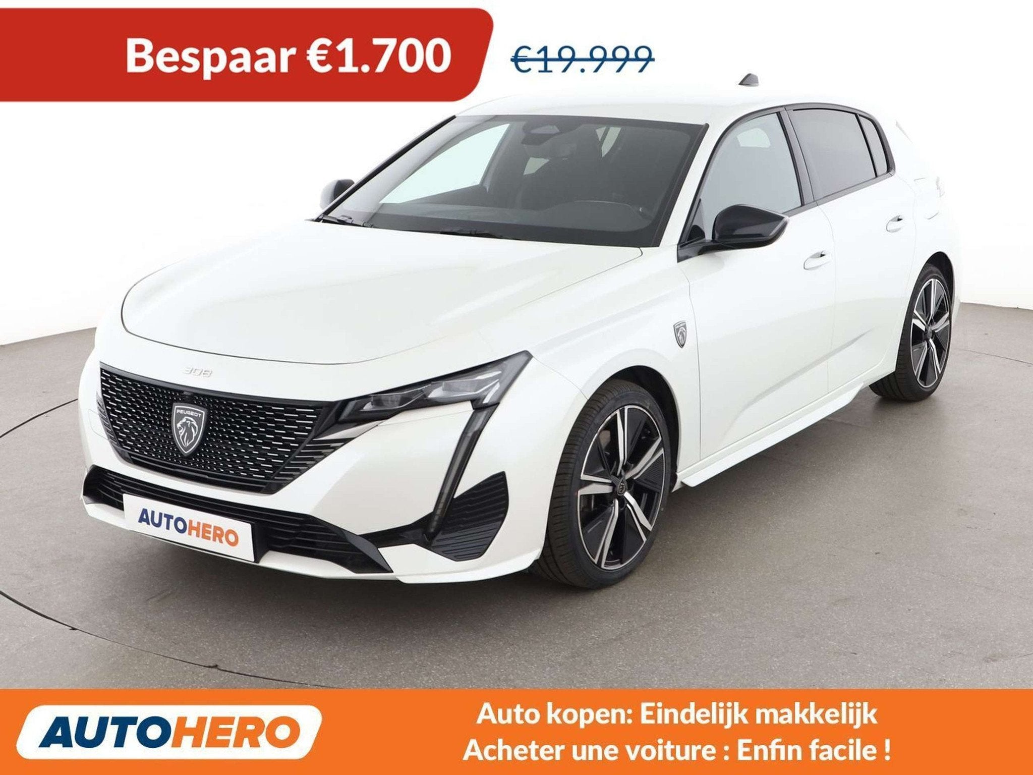 Peugeot 308 1.6 Hybrid GT (année de construction 2022), Autos, Volant multifonction, Achat, Euro 6, Noir