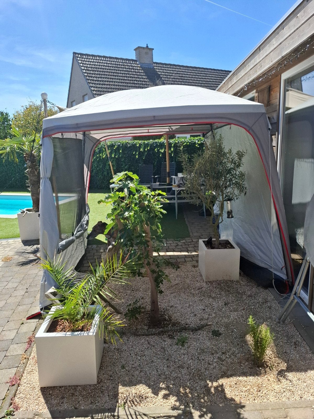 shelter Quechua 3x3m, Tuin en Terras, Partytenten, Ophalen, Partytent, Minder dan 4 meter, Zo goed als nieuw