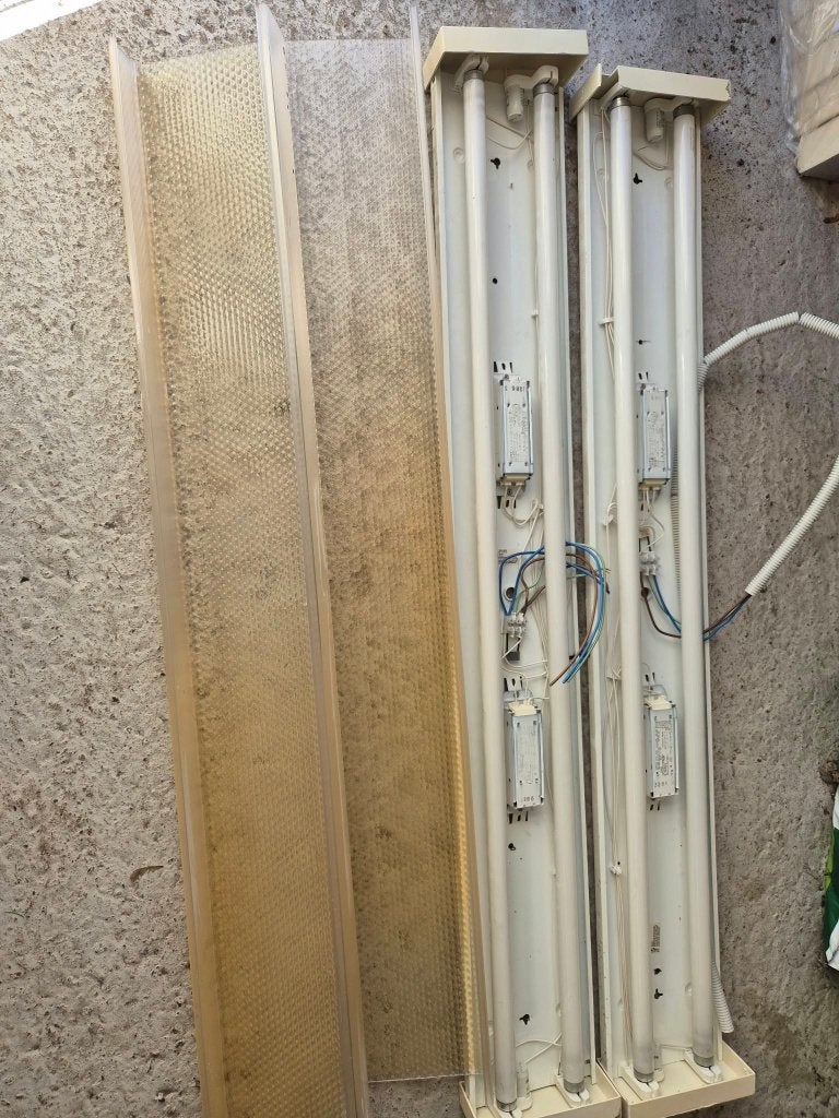 Oude TL-lampen met armatuur, Doe-het-zelf en Bouw, Ophalen, Gebruikt, Lamp met armatuur