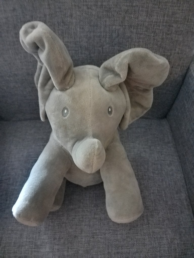 Peek a boo knuffel, Enfants & Bébés, Jouets | Peluches, Overige karakters, Comme neuf, Avec son, Gris
