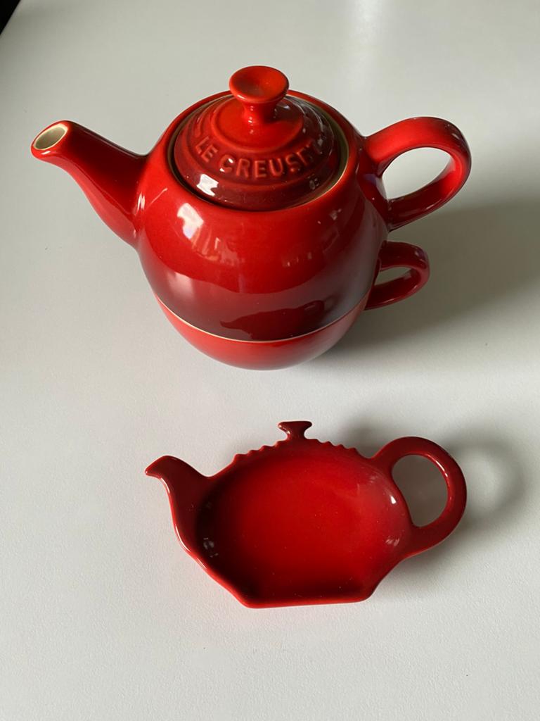 Le Creuset Tea for one met theebuiltjeshouder, Ophalen of Verzenden