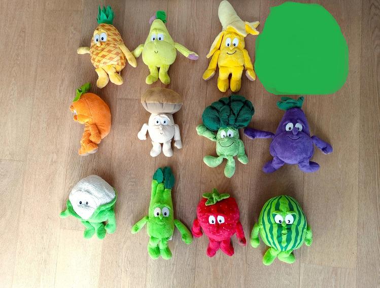 Peluches: 11 fruits et légumes, Enlèvement, Utilisé