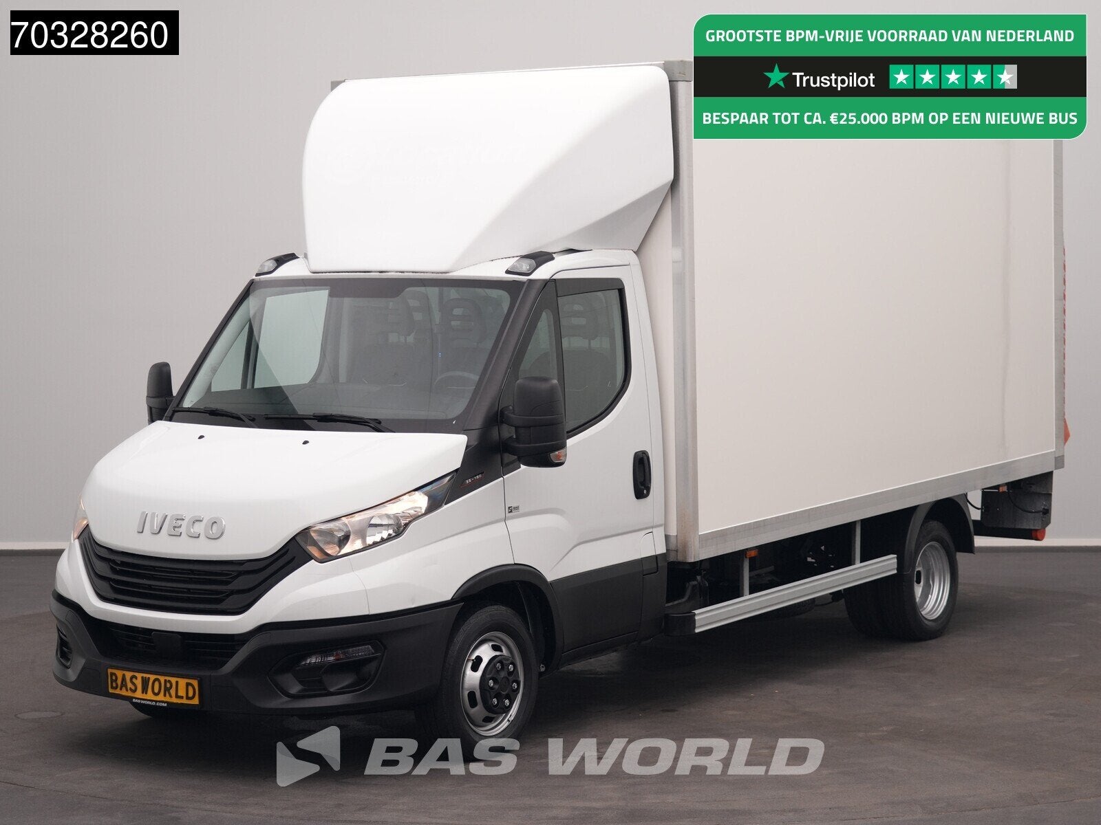 Iveco Daily 35C16 3.0L Laadklep Dubbellucht Bakwagen 160PK M, Stof, Gebruikt, Euro 6, 4 cilinders