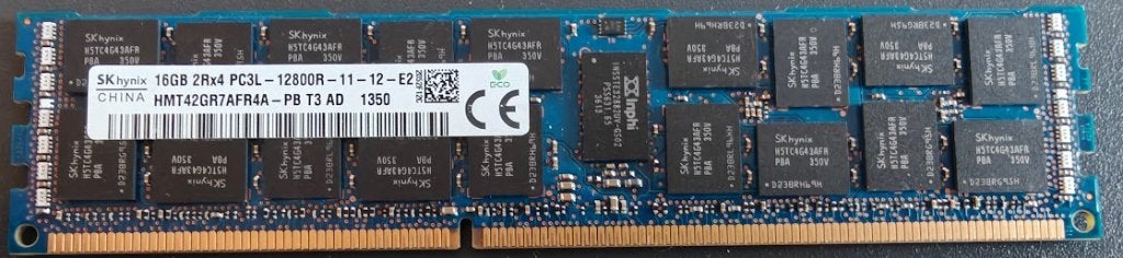 SK Hynix 16 Go DDR3L ECC enregistré PC3L-12800R - 31 pièces, Informatique & Logiciels, Mémoire RAM, Enlèvement ou Envoi, DDR3