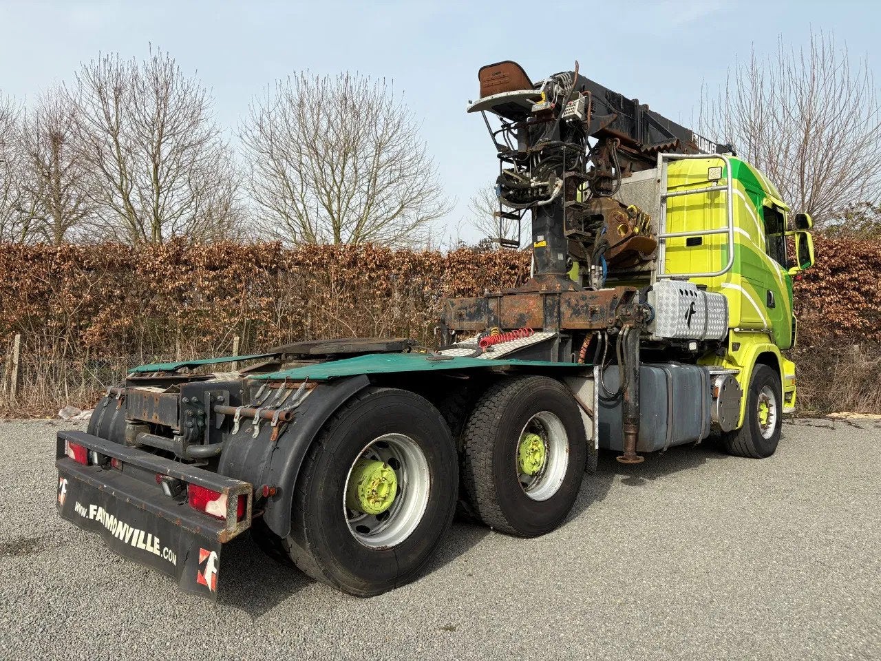 Scania R560 V8 / Kraan Loglift 251S / STEEL suspension / Ret, Autos, Cuir, Euro 5, Achat, 560 ch