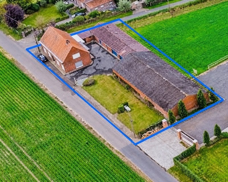 loods en alleenstaande woning, 1000 tot 1500 m², Hoekwoning, Kortemark, Provincie West-Vlaanderen