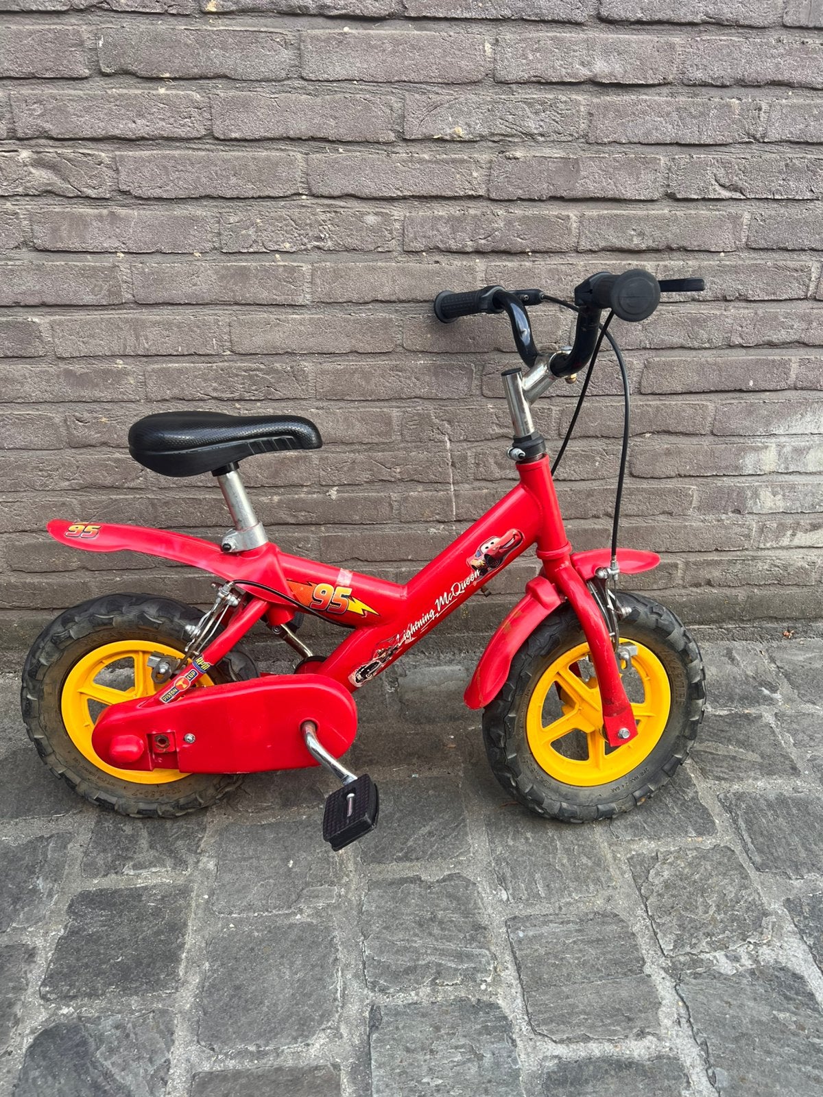 Kinderfiets cars, Fietsen en Brommers, Ophalen, Gebruikt, Schijfrem, Minder dan 16 inch