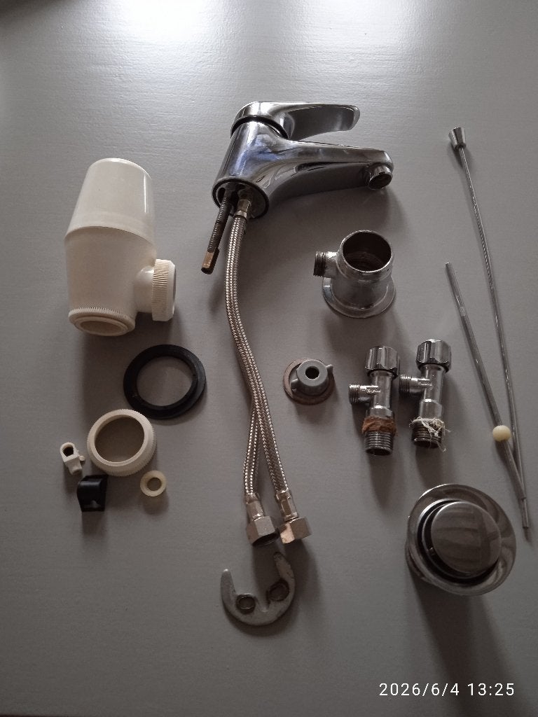 Robinet mitigeur salle de bains, Enlèvement ou Envoi, Utilisé, Inox, Robinet