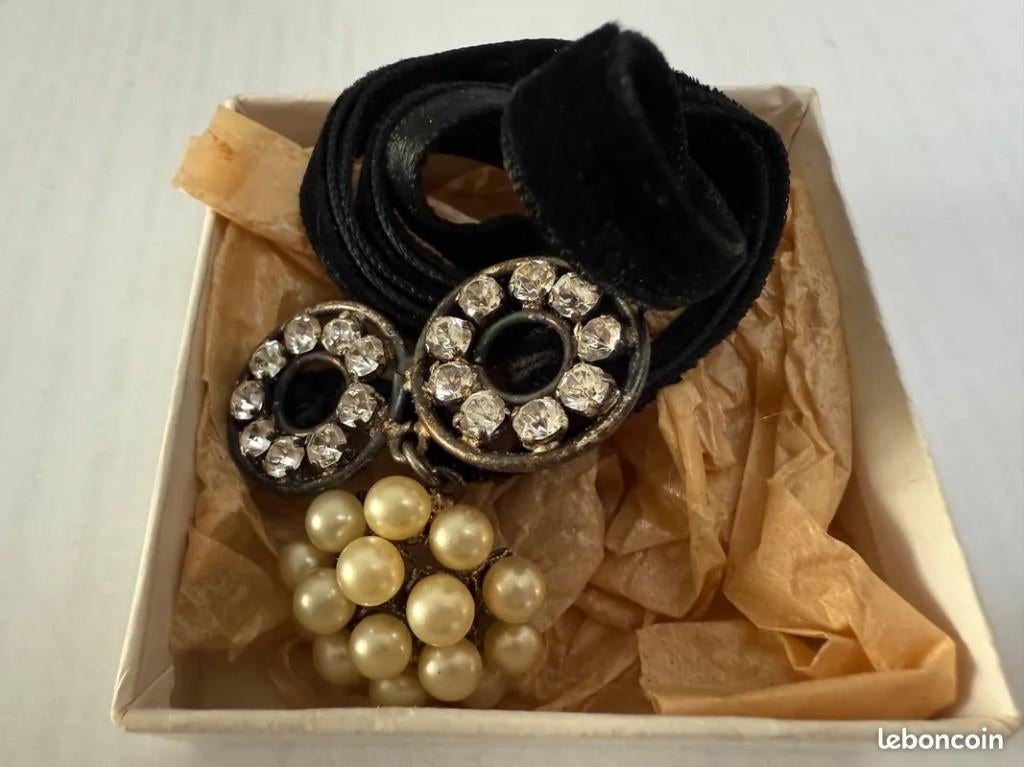 Collier ancien début 20ème, boite d'origine, Antiquités & Art, Envoi