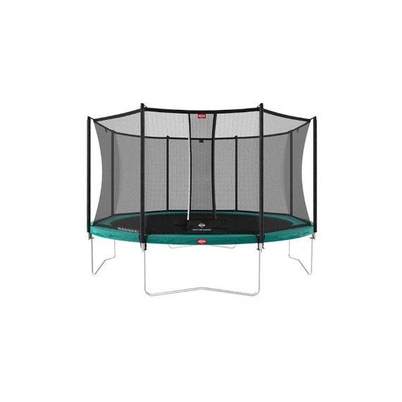 Berg trampoline 270 met veiligheidsnet die we zelf plaatsen, Verzenden, Zo goed als nieuw