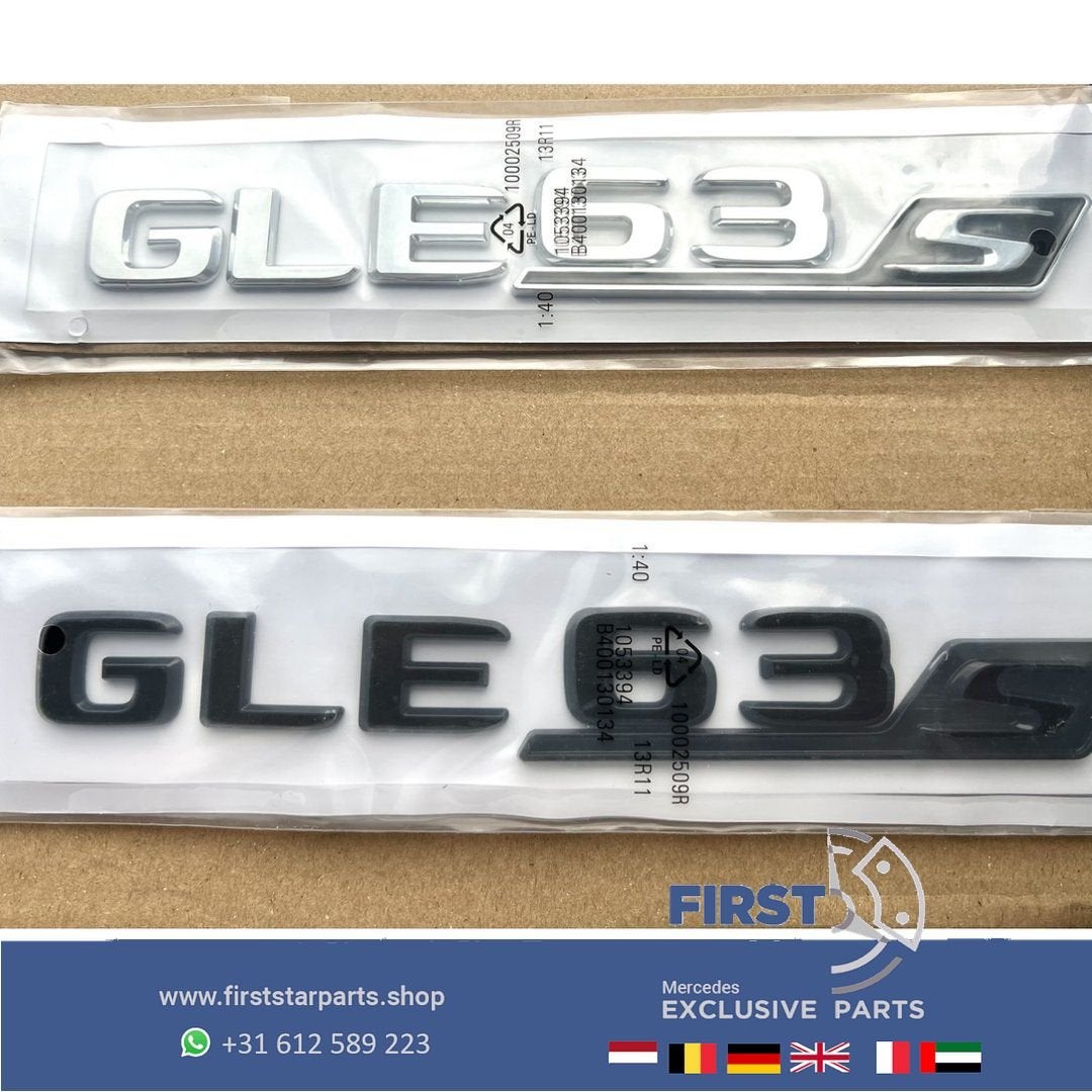 W166 C292 W167 GLE63s AMG LOGO GLE 63 S LETTERS ZWART of CHR, Gebruikt, -, Ophalen of Verzenden, Achter