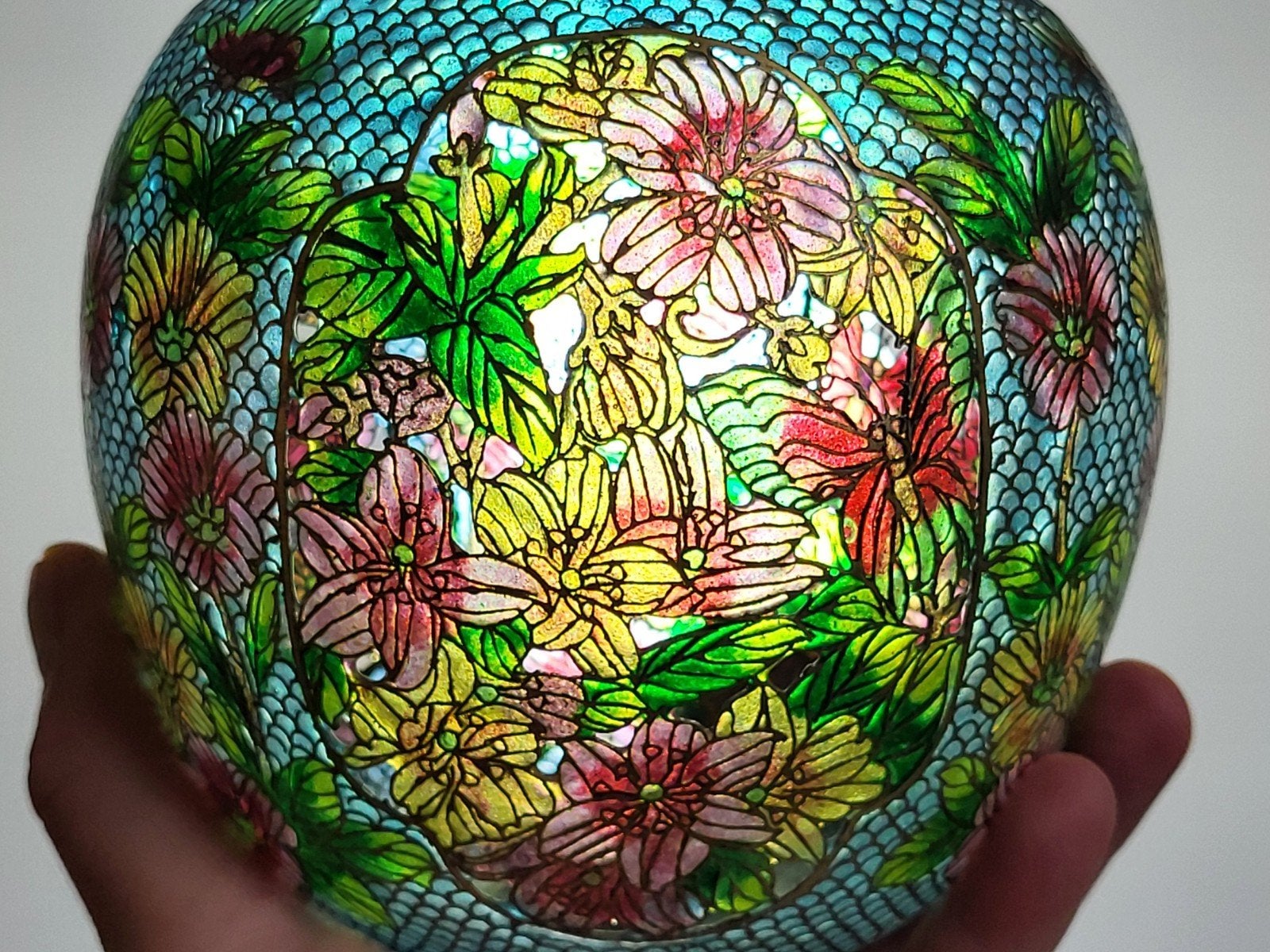 Pot à pommes chinois cloisonné et plique-à-jour — Parfait ét, Antiquités & Art, Art | Art non-occidental, Jaune, Enlèvement ou Envoi