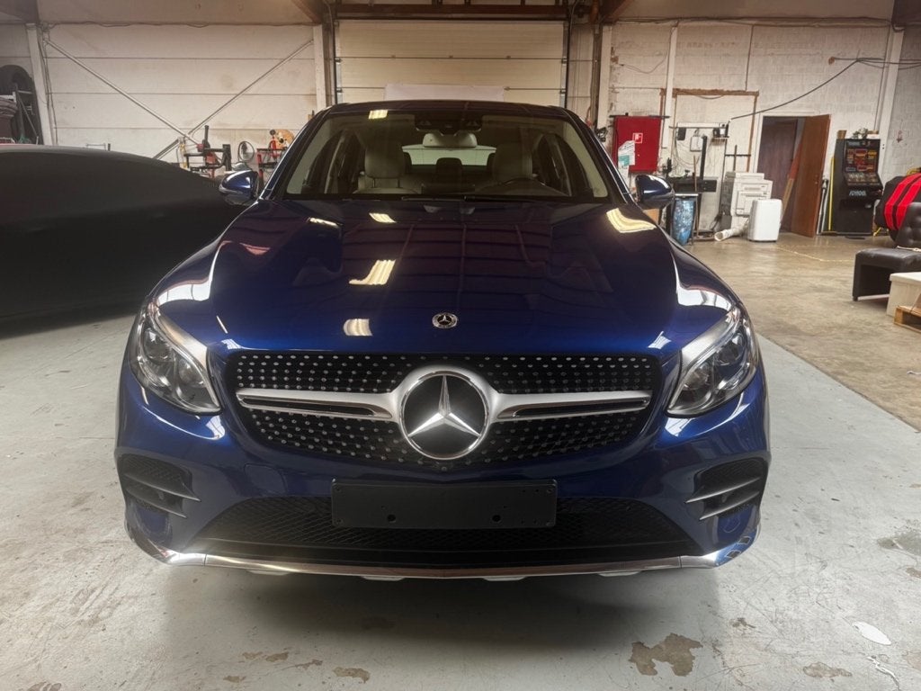 Mercedes GLC 350 HYBRIDE, Auto's, Mercedes-Benz, Automaat, Lichtsensor, Blauw, Leder