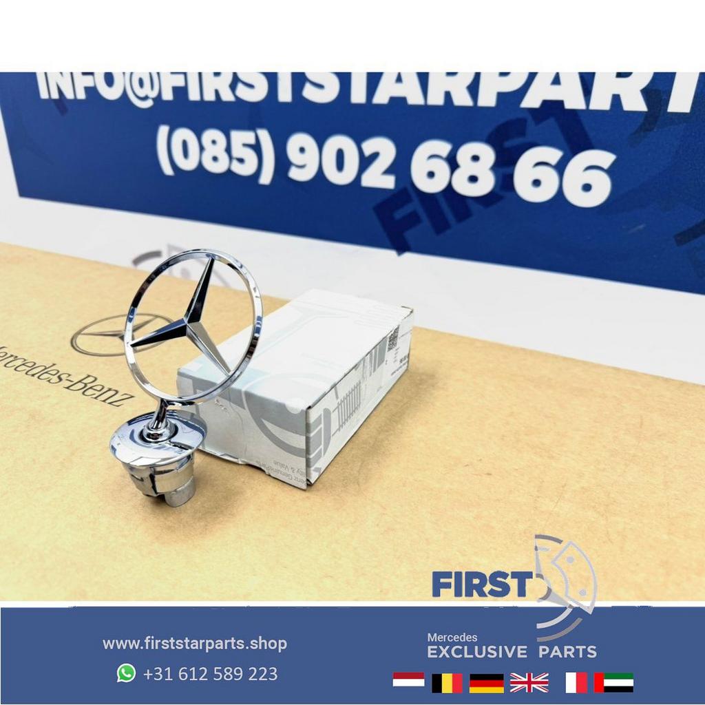 Mercedes STAANDE STER CHROOM motorkap logo embleem METAAL AM, Utilisé, -, -, Enlèvement ou Envoi