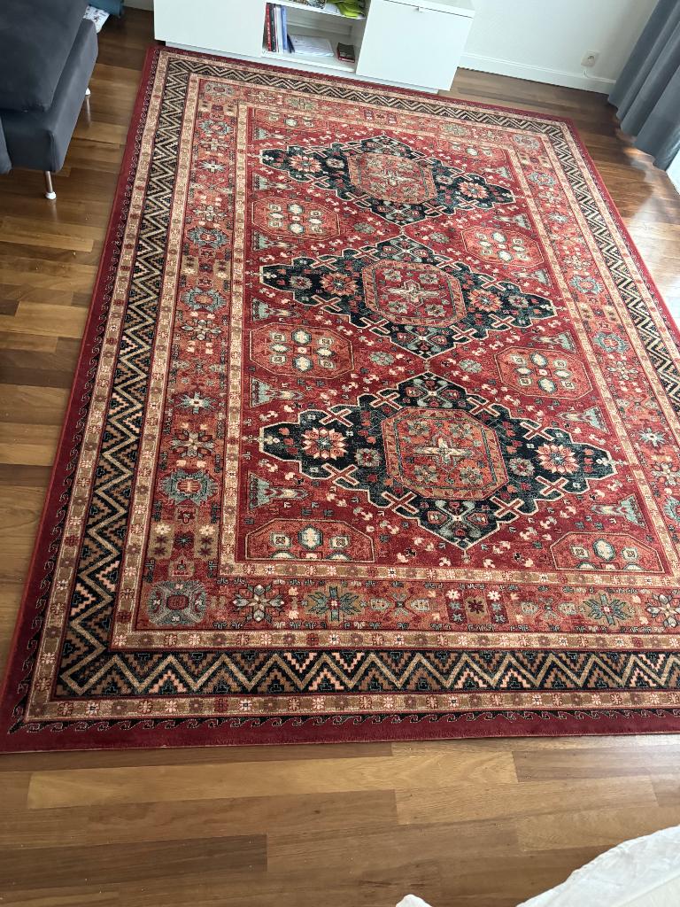 Grand tapis KASHQAI - 240 x 340 cm, Maison & Meubles, Ameublement | Tapis & Moquettes, Rouge, Comme neuf, Autres formes, KASHQAI