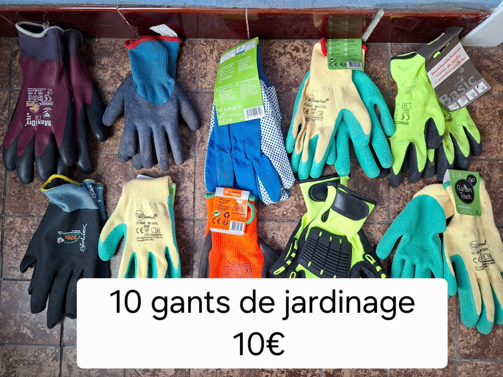 10 gants, Jardin & Terrasse, Enlèvement, Gants