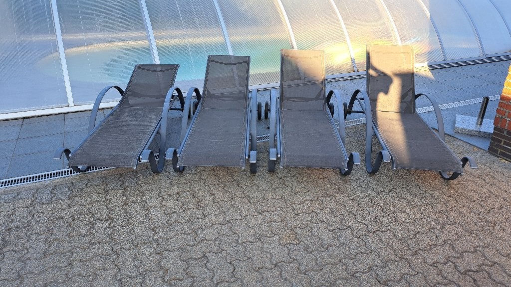 Chaises longues (4 pièces), Enlèvement, Aluminium