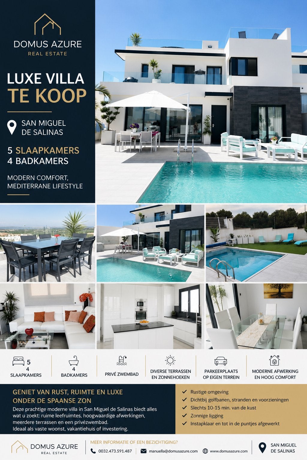 Prachtige villa te koop in Spanje, 5 kamers, Spanje