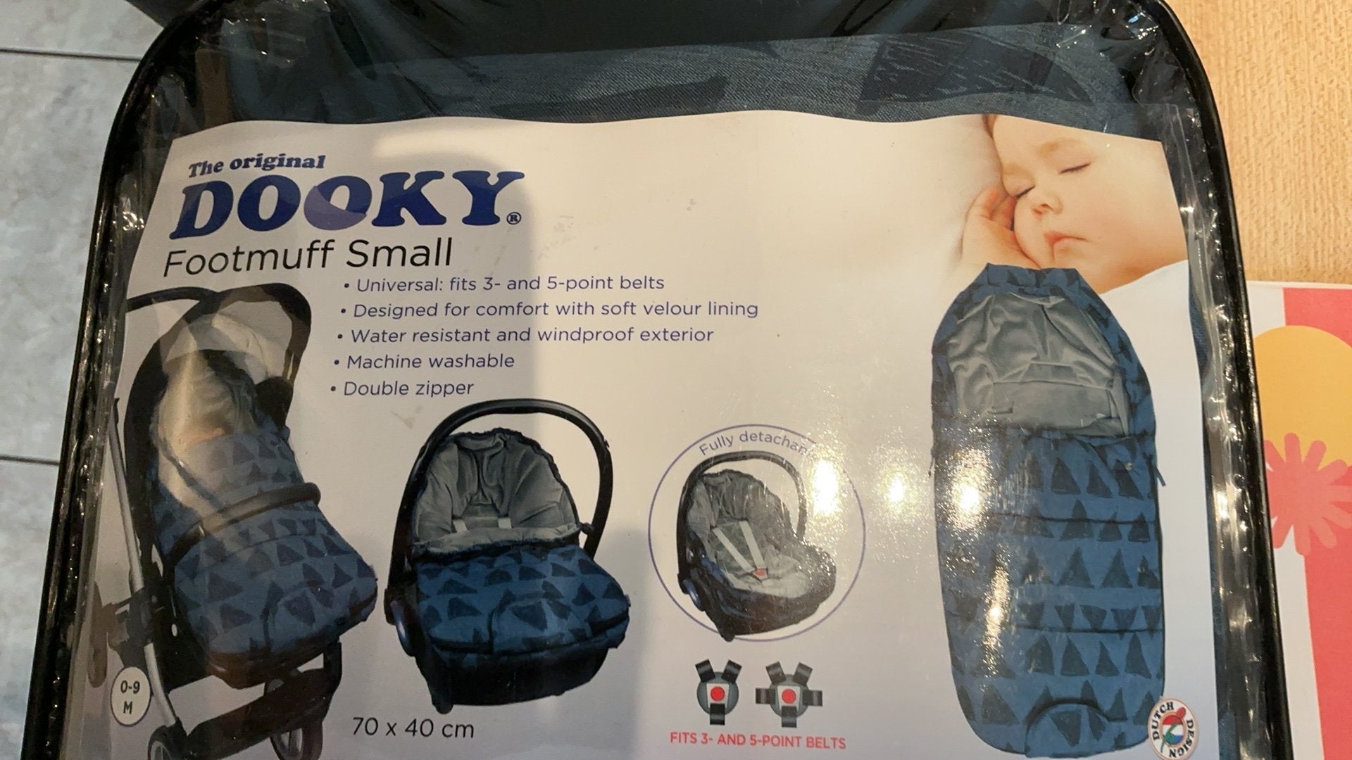 Universele winter voetenzak voor baby tss 0 en 9 mnd, Ophalen, Zo goed als nieuw, Dubbele rits, Voetenzak