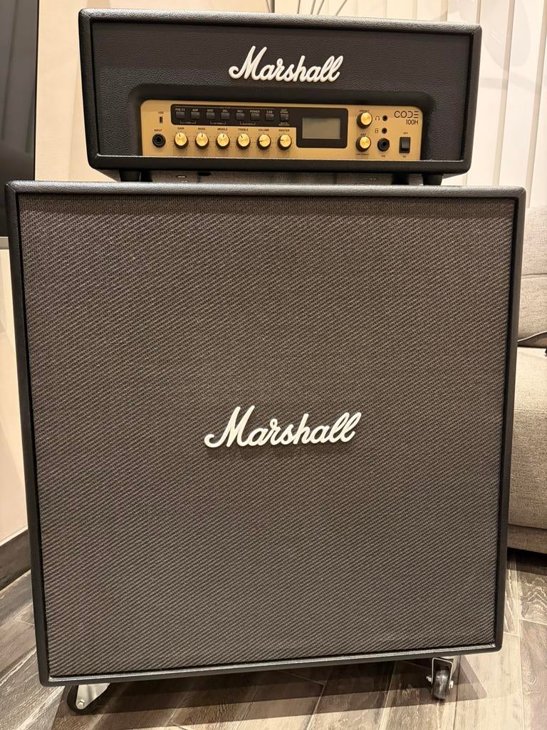 Tête d’ampli Marshall CODE 100H + baffle Marshall CODE 4x12, Muziek en Instrumenten, Versterkers | Bas en Gitaar, Zo goed als nieuw
