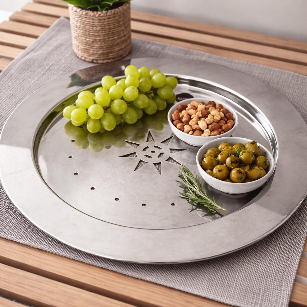 Alessi design serveerschaal Ø40 cm – RVS, Rond, Enlèvement, Utilisé, Alessi