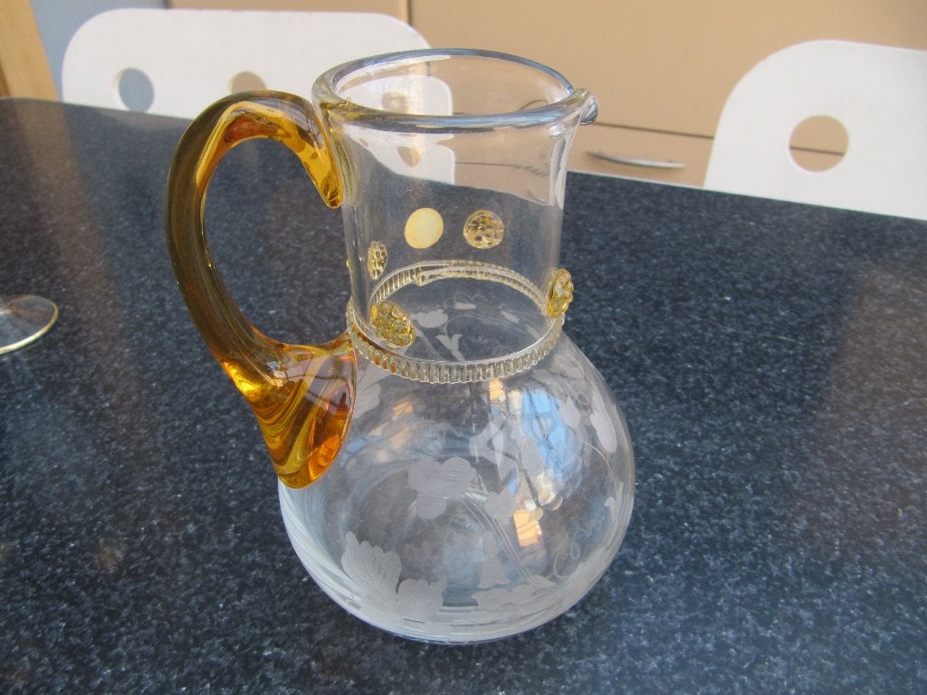 karaf kan, glas Thersienthal Bacchus collect Germany antiek, Antiek en Kunst, Ophalen of Verzenden