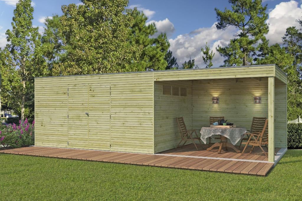 NIEUW Modern tuinhuis Qube 7203EXT300, Verzenden, Nieuw