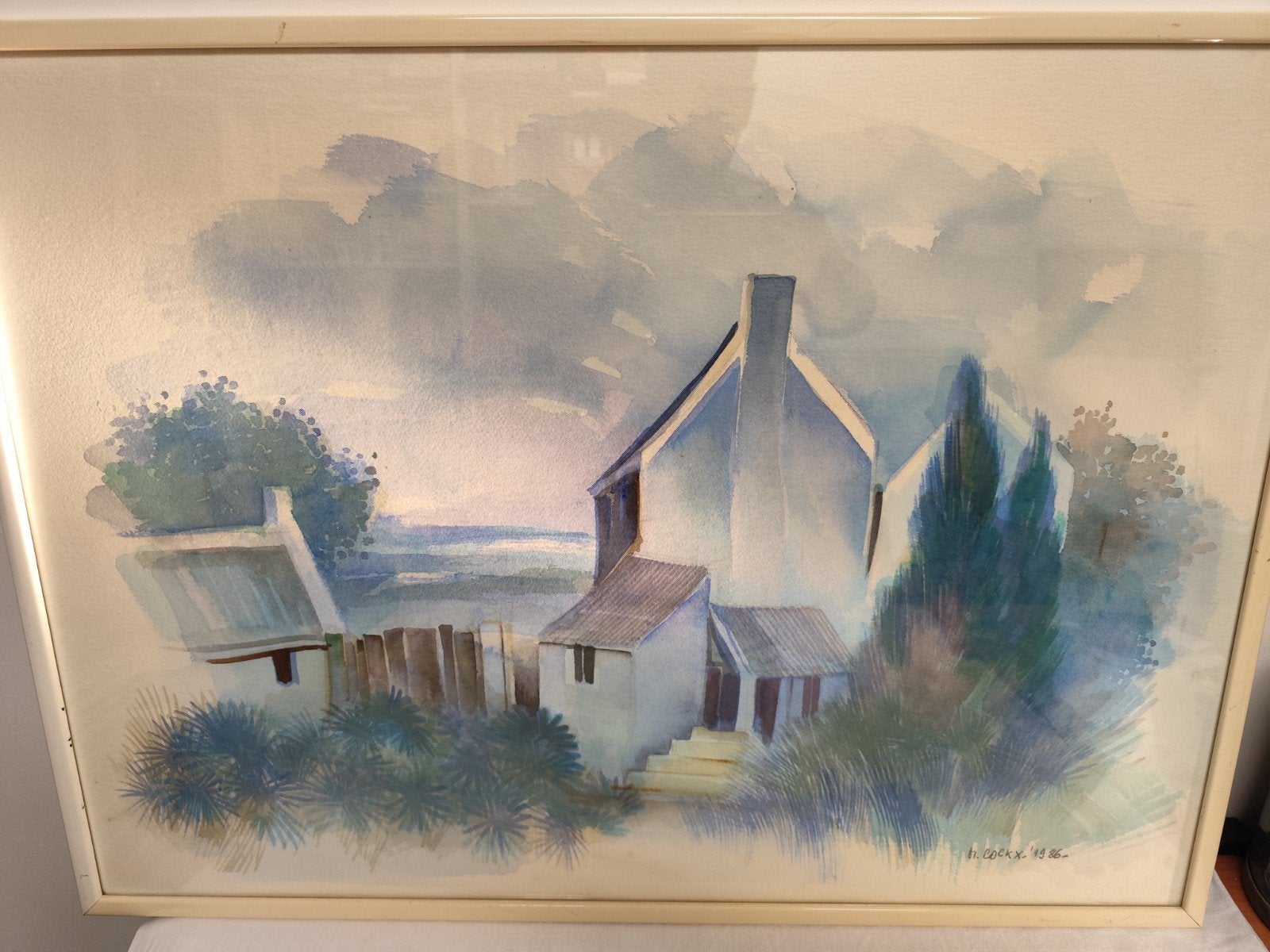 Aquarel Marcel Cockx (1930-2007), Antiek en Kunst, Ophalen of Verzenden