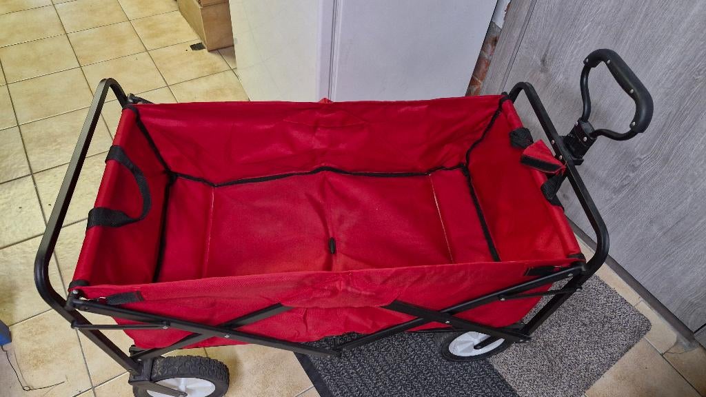 bolderkar rood perfecte staat, Caravans en Kamperen, Bolderkarren, Ophalen, Opvouwbaar, Zo goed als nieuw