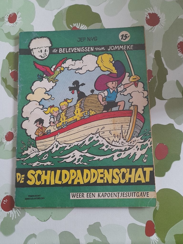 Jommeke nr 9 "De schildpaddenschat"jaren 60, Boeken, Stripverhalen, Ophalen of Verzenden, Gelezen