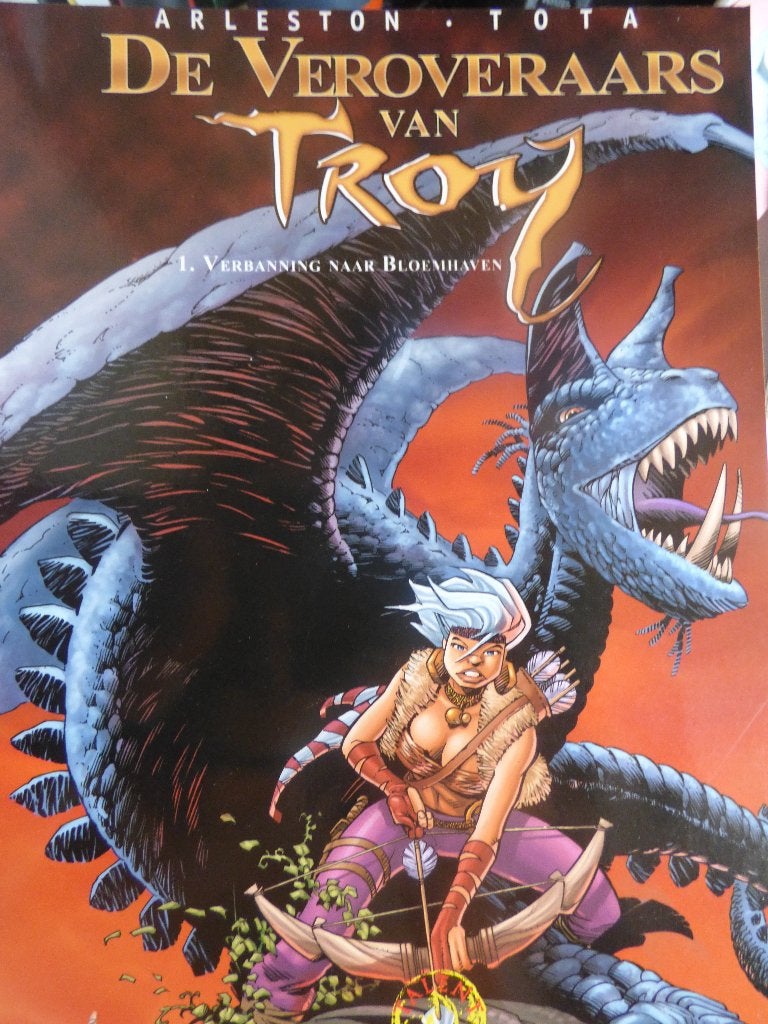 de veroveraars van troy , verbanning naar bloemhaven, Boeken, Ophalen of Verzenden