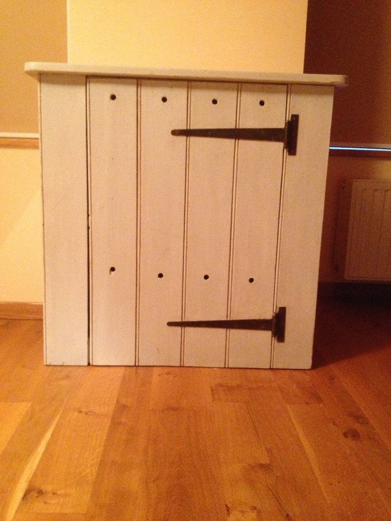 Ancien garde-manger 90 H x 90 l x 45 prof., Enlèvement, Utilisé, Pin, Avec tablette(s)
