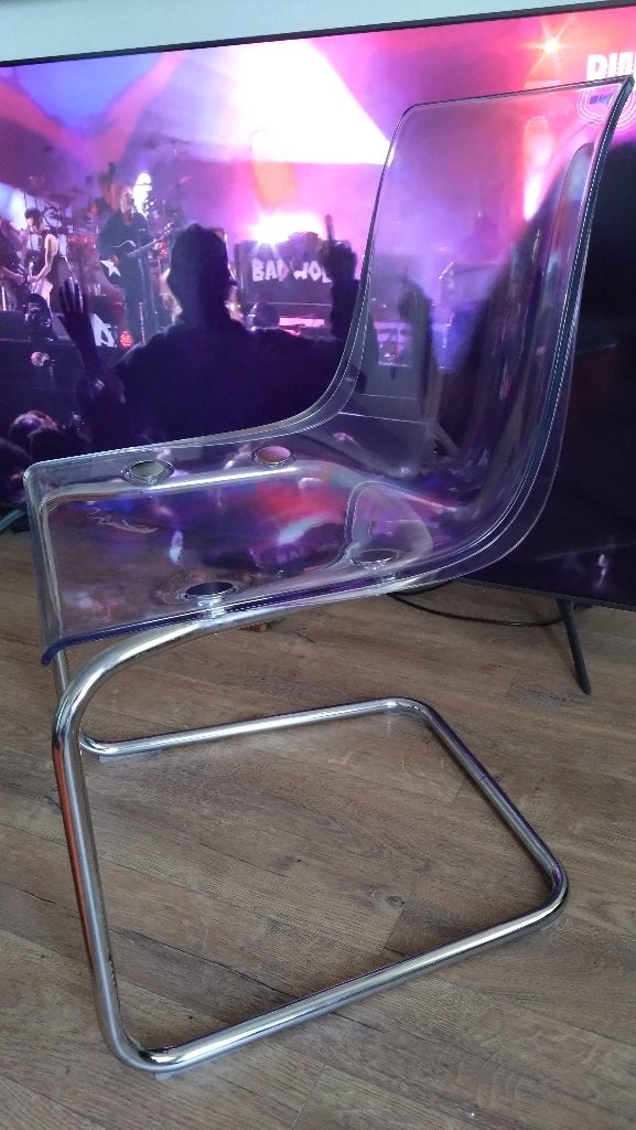 Chaise IKEA Tobias transparente, Maison & Meubles, Autres couleurs, Transparant, Métal, Enlèvement