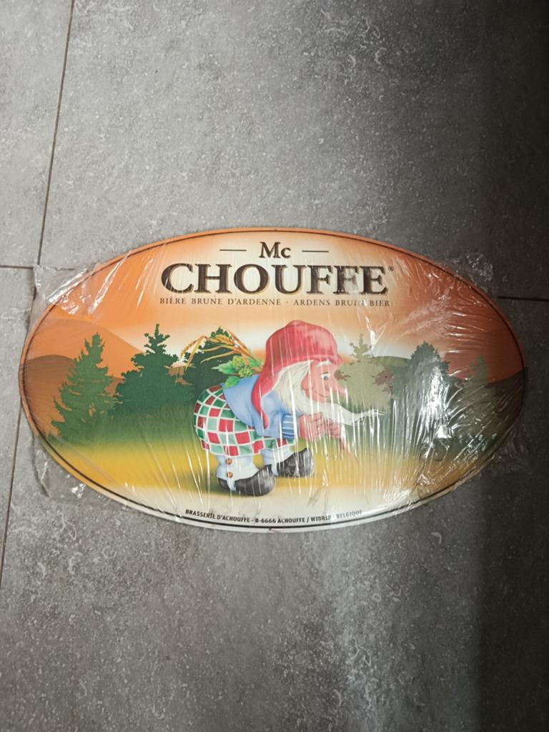 Metalen bord mcchouffe, Verzamelen, Ophalen