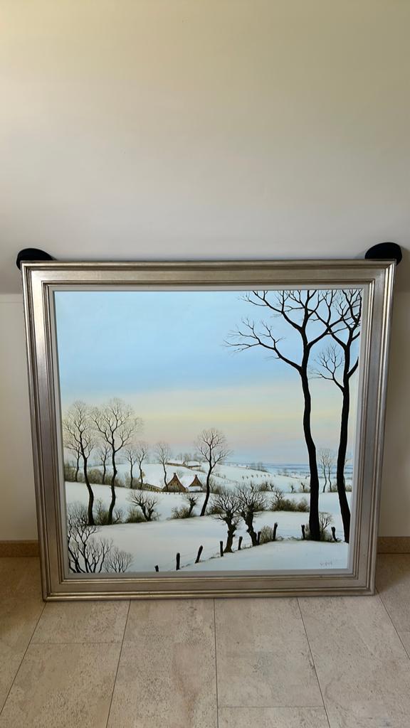 Peinture de paysage d'hiver, Enlèvement, Comme neuf, Peinture