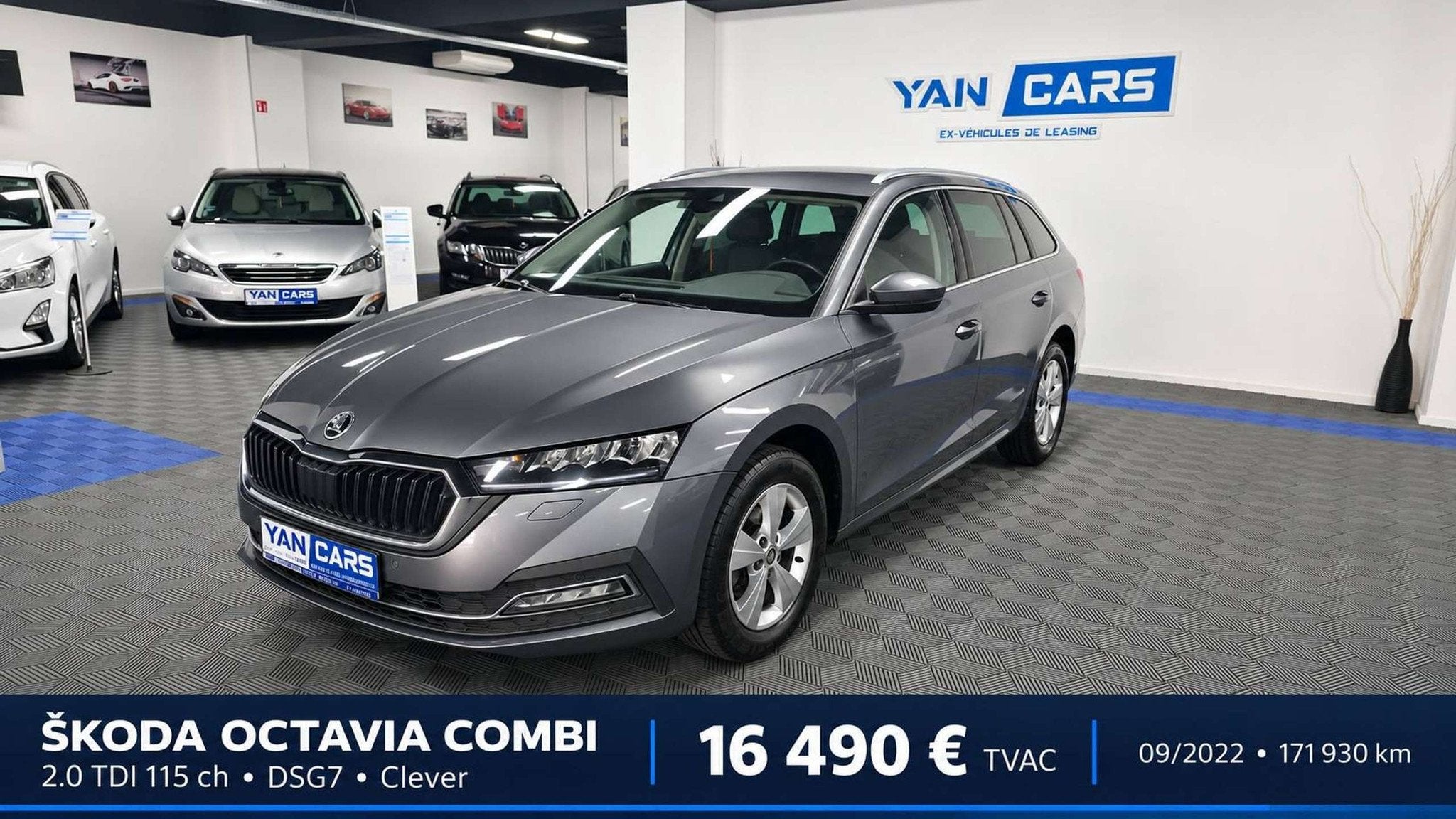 Skoda Octavia Combi 2.0 TDI 115 DSG7 Clever · Distribution, Auto's, Stof, Gebruikt, Euro 6, 4 cilinders