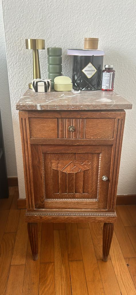 Side table marbe and wood, Ophalen of Verzenden, Zo goed als nieuw