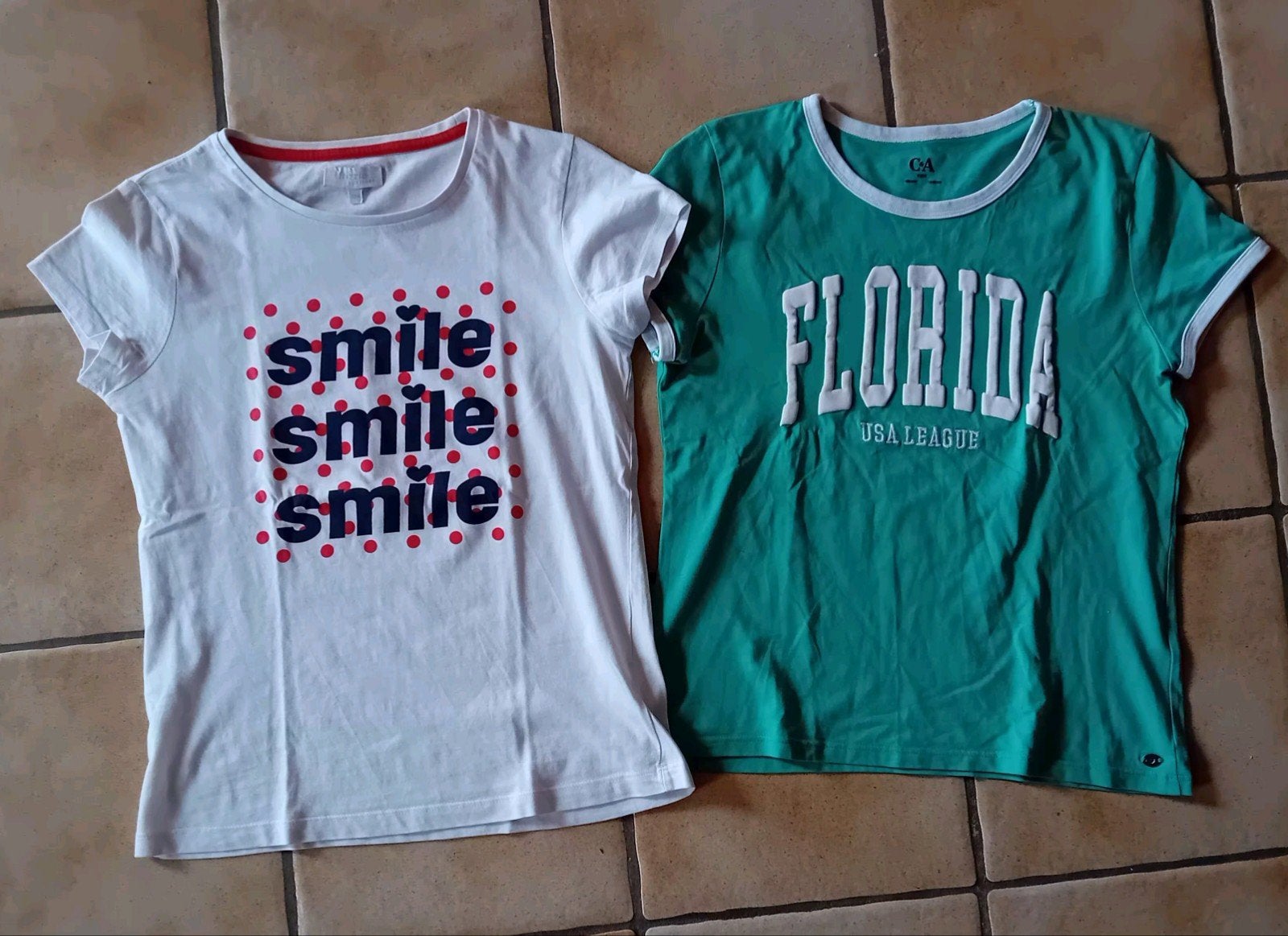 2 t-shirts maat 158, bel&bo , c&a, nr. C010, Ophalen of Verzenden, Gebruikt, Meisje, Shirt of Longsleeve
